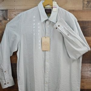 INDIGO PALMS Turquoise Beige Strips Sz XXL COOL!